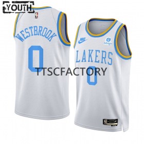 Dres Los Angeles Lakers Russell Westbrook 0 Nike 2022-23 Classic Edition Bijela Swingman - Dječji